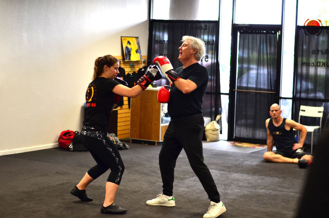 Chris Kent demonstrating a partner drill